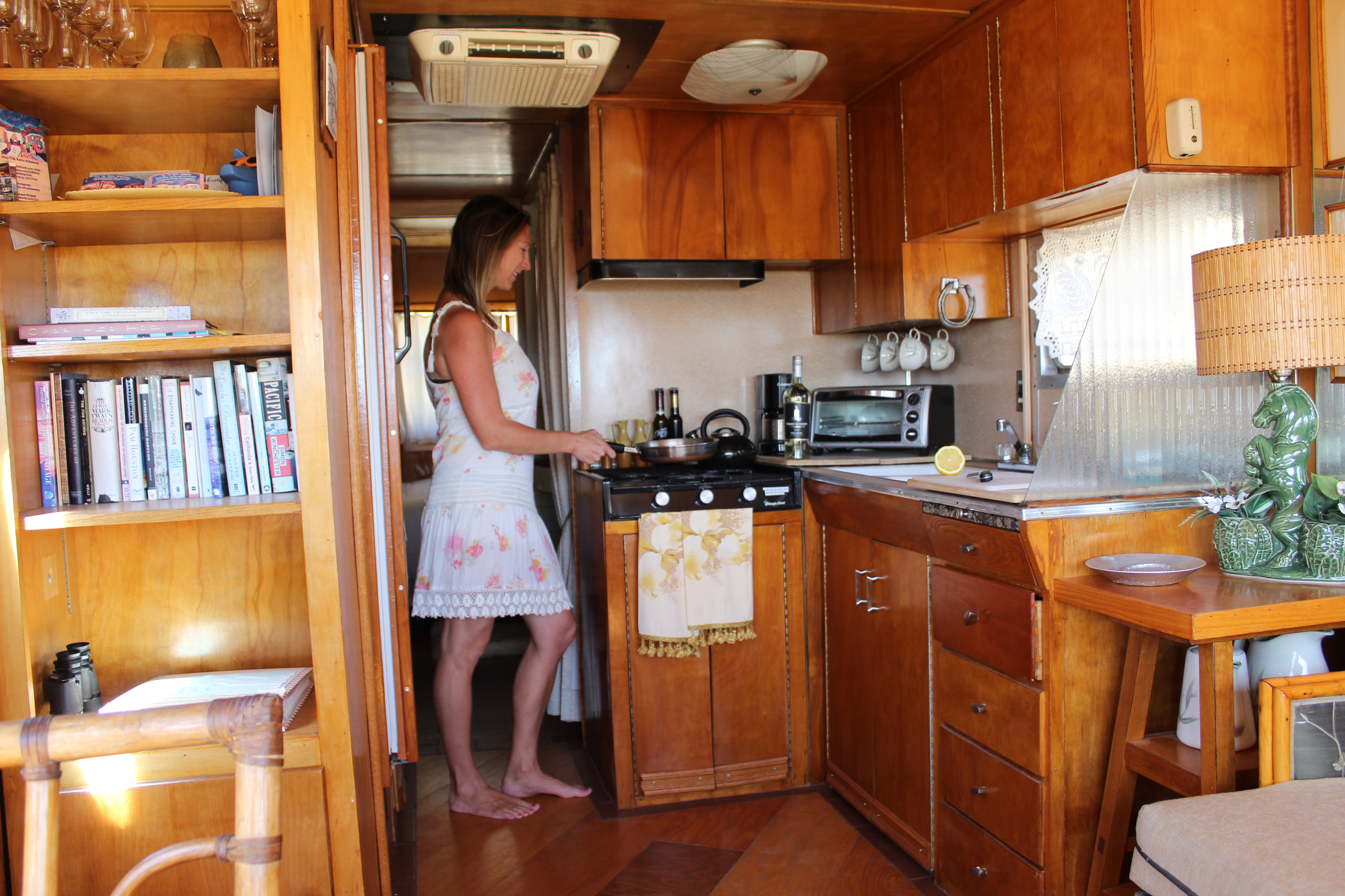 Tiny Tiki Retro Hideaway Trailer @parentdaze solo vacation glamping 